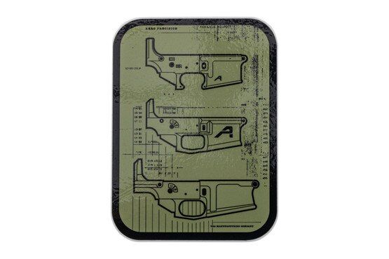 Aero Precision OD Green sticker with lower receivers